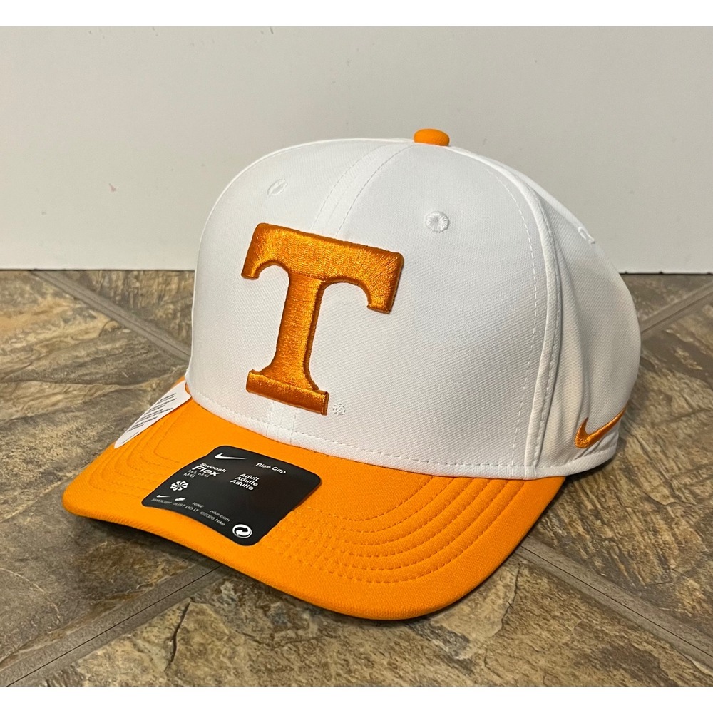 Nike Rise Cap Men M/L White Orange NEW Tennessee Volunteers NCAA Hat Sideline